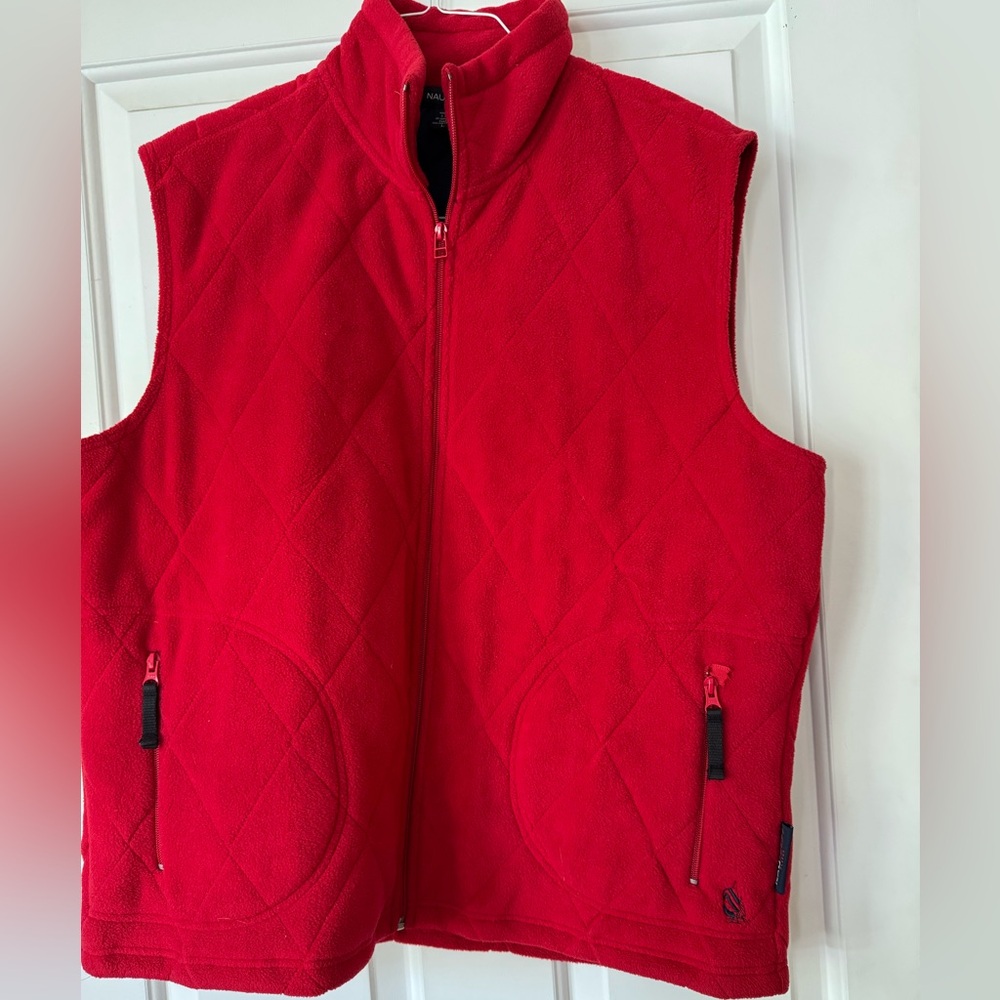 Nautica Nautech Red Sweater Vest Jacket (L)